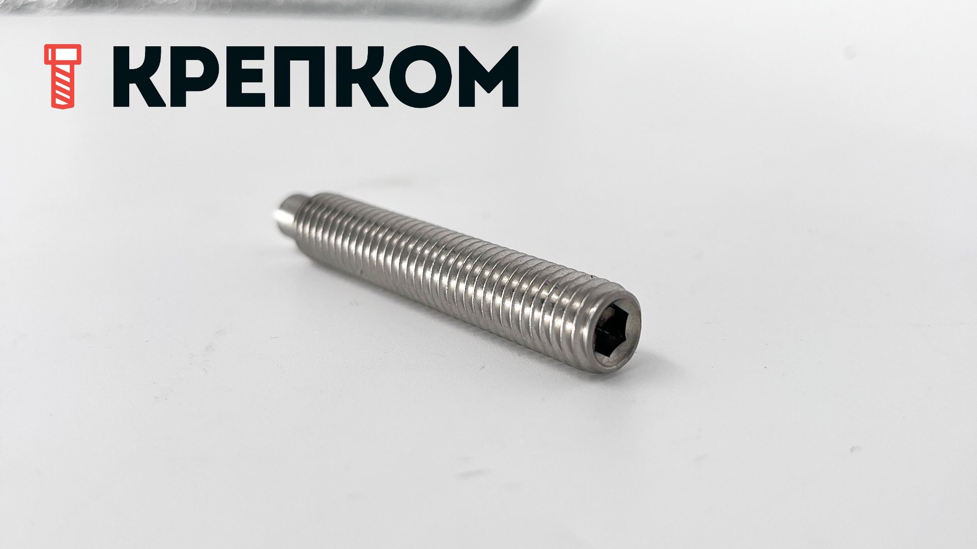 Винт установочный М8х30 DIN 915 (ISO 4028) с цапфой, нержавеющая сталь А2 - фото