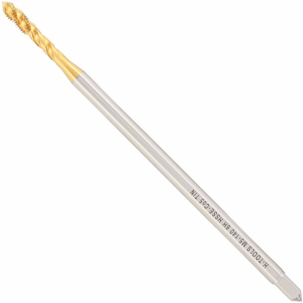 Метчик машинный спиральный удлиненный М6х1 мм DIN 371 XL HSSE-TiN H-Tools 32183THT, метрическая резьба - фото
