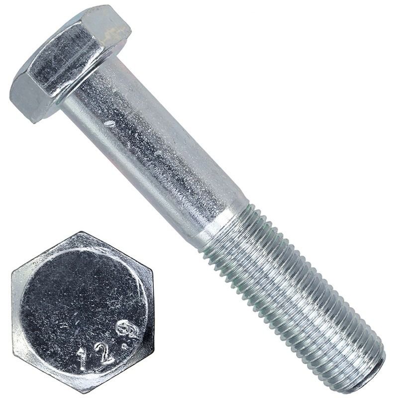 Болт шестигранный с неполной резьбой М6х35 DIN 931, класс прочности 12.9, оцинкованная сталь - фото