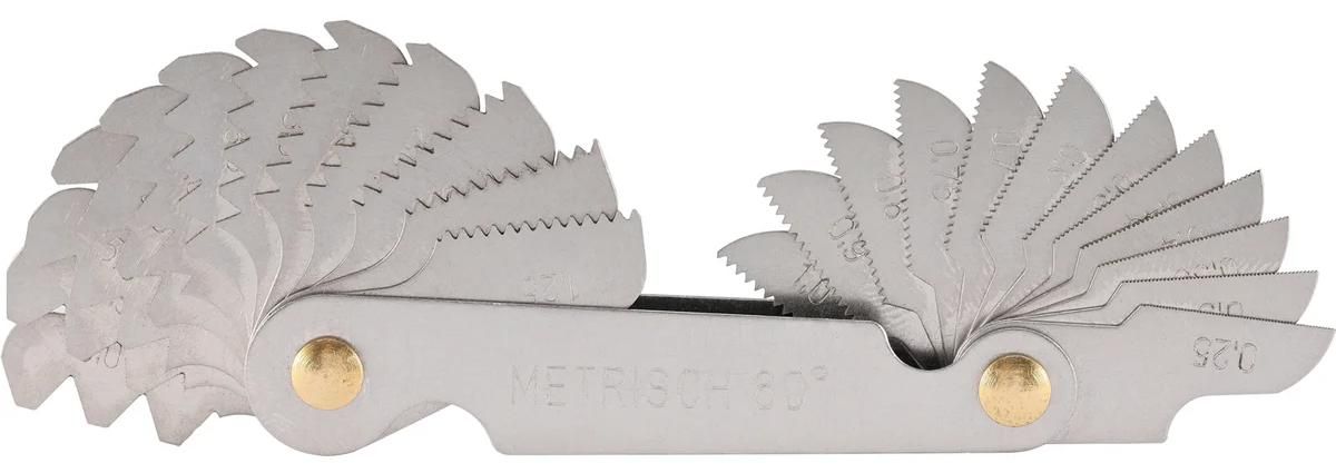 Резьбомер метрический M/MF, 24 шаблона H-Tools 05001020 - фото