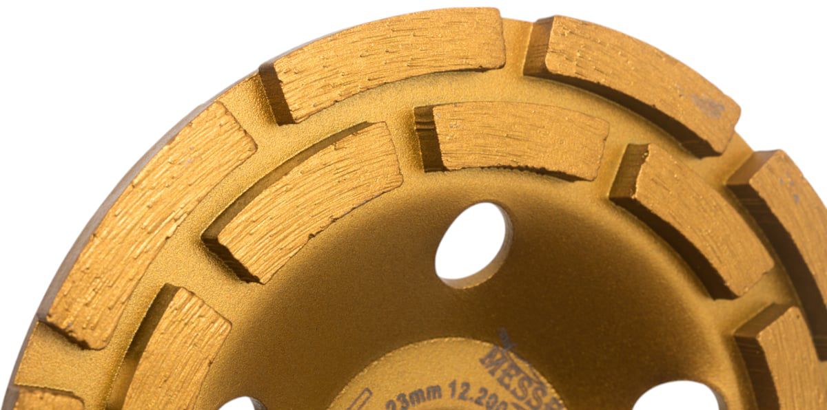 Чашка шлифовальная двурядная алмазная 125 мм по бетону и граниту VZ Messer 03-04-125 - фото