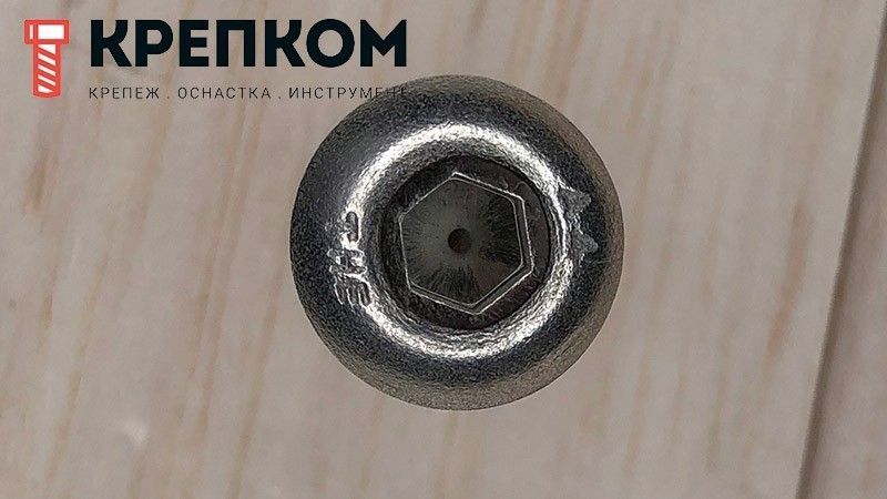 Винт с полукруглой головкой и внутренним шестигранником UNC DIN 7380, нержавеющая сталь А4 - фото