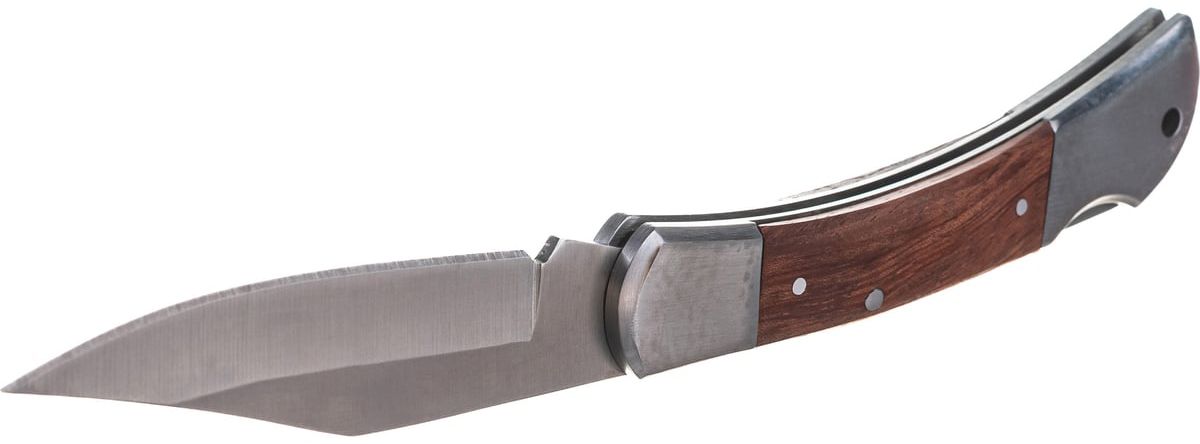 Нож складной 82 мм с деревянными вставками Stayer 47620-1 - фото
