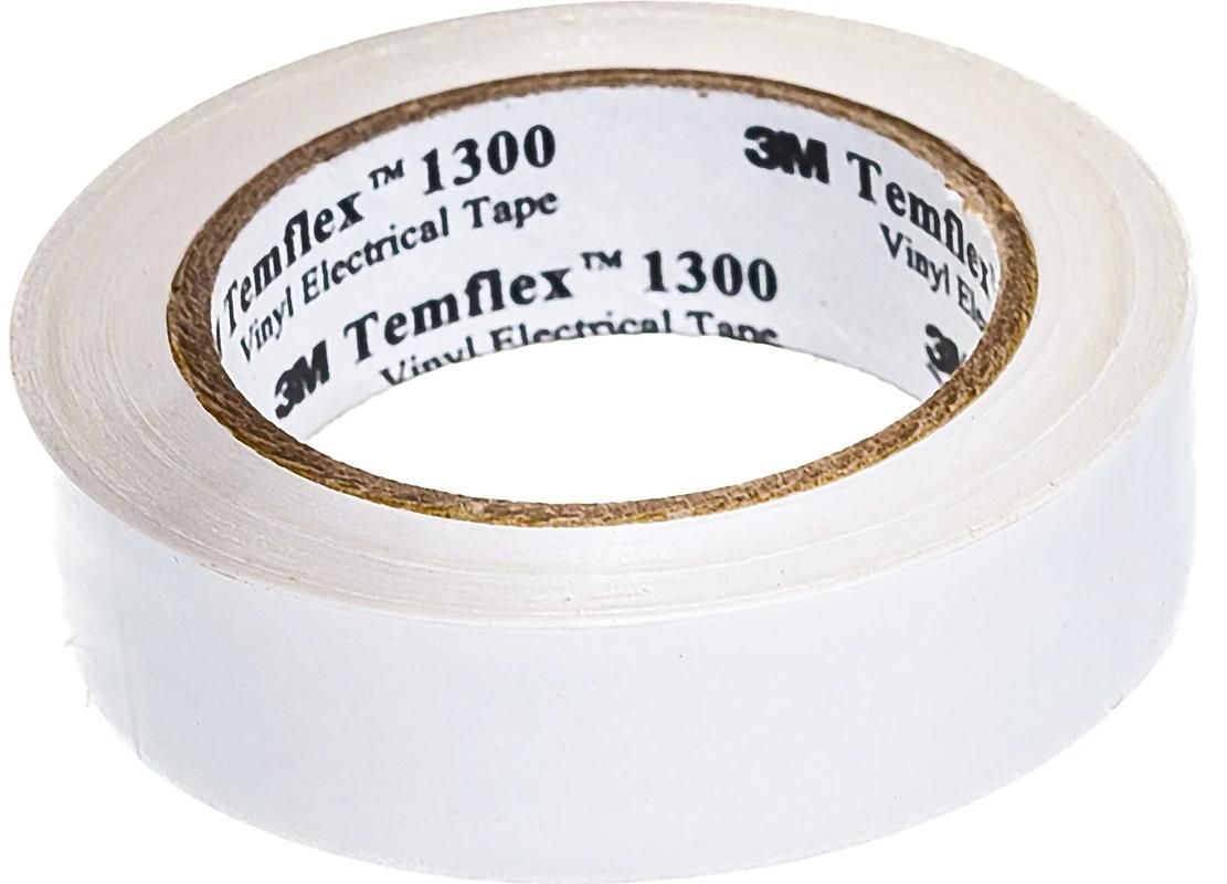 Изолента ПВХ 15 мм, 10 м Temflex 1300 3M, белая - фото