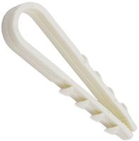 Дюбель-хомут круглый 6 белый 3642, нейлон