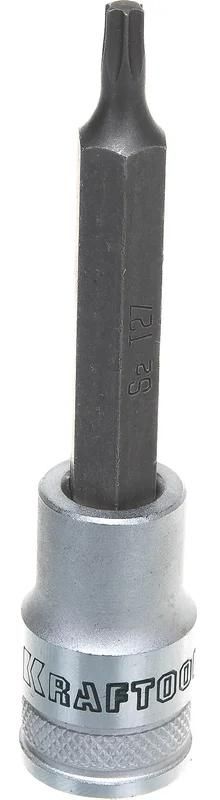 Бита-головка торцевая удлиненная TX27, 1/2" Industrie Qualitat Kraftool 27906-27, сталь S2 - фото