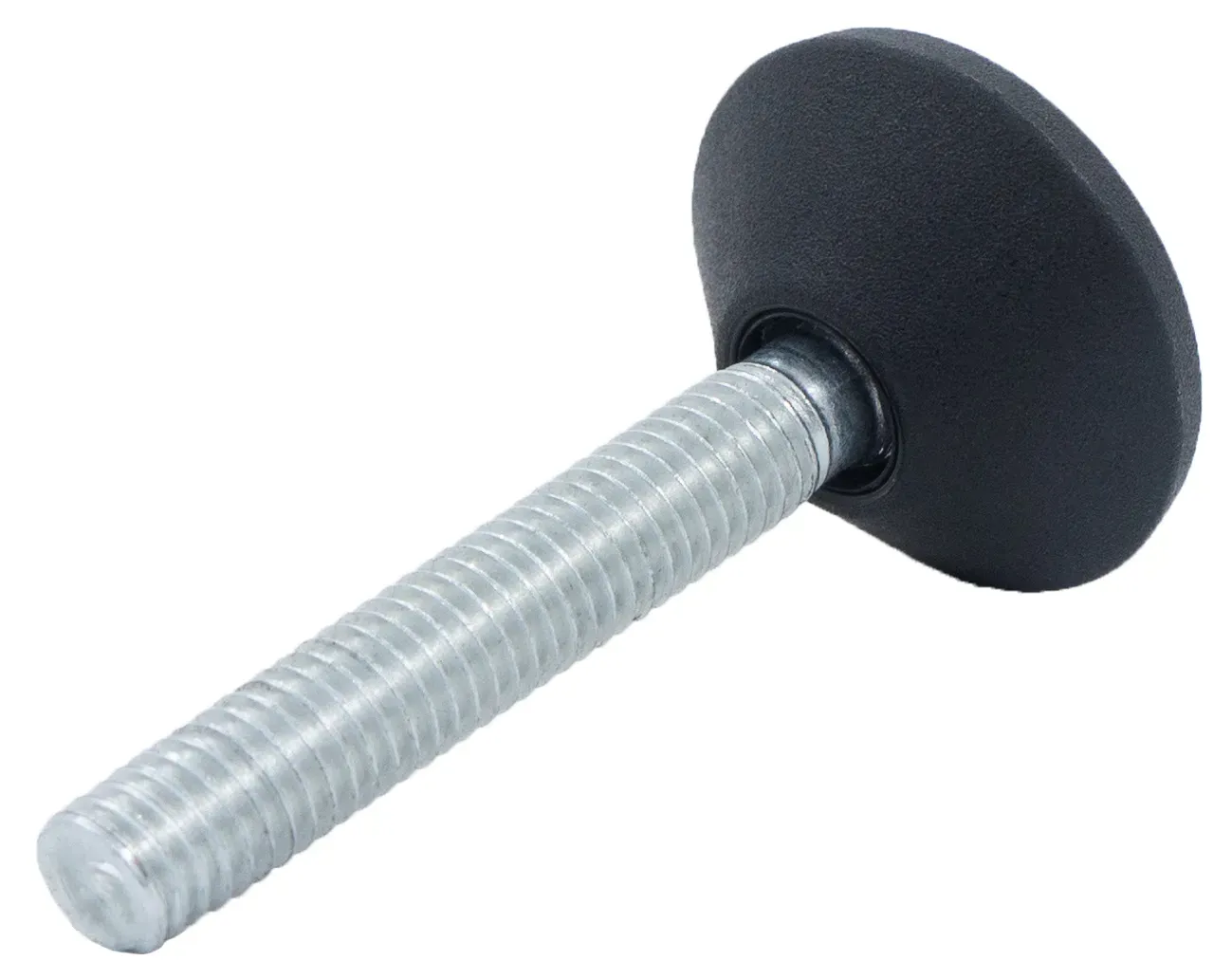 Опора регулируемая шарнирная с болтом М8х50 и основанием 30 мм 30ШМ8-50ЧН, пластик - фото