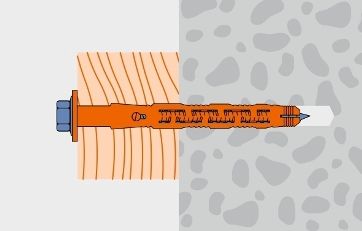 Дюбель фасадный с бортиком и шурупом с прессшайбой SW13/TX40 Fasty BFK-STBf, полиамид, горячий цинк - фото
