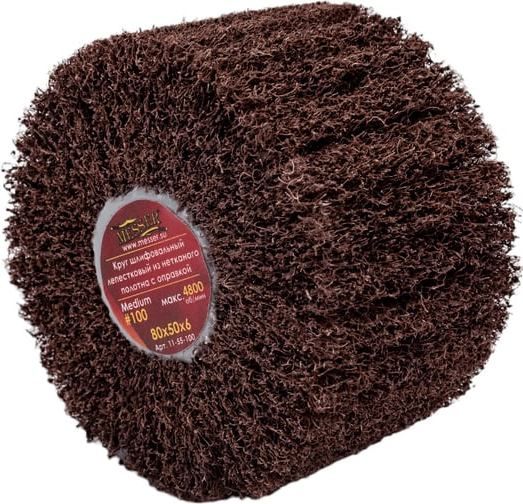 Круг лепестковый радиальный нетканая основа на шпильке 6 мм Messer - фото