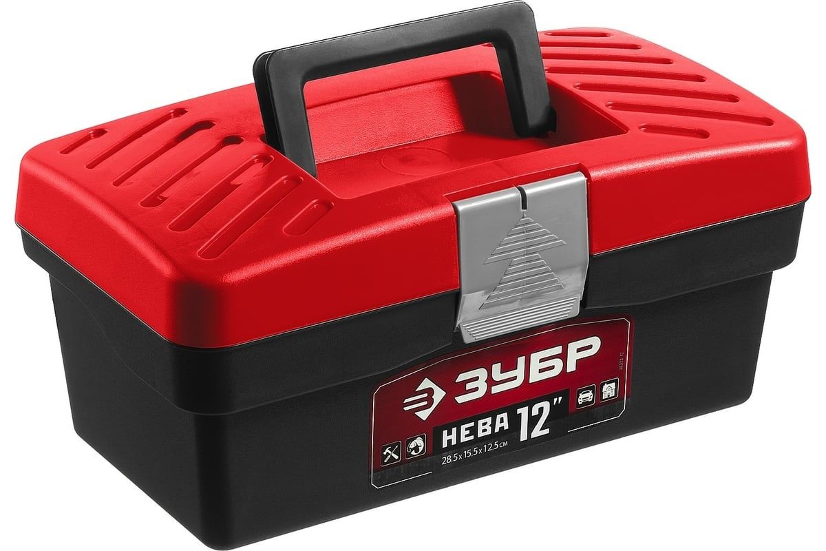 Ящик для инструментов пластиковый 12" 285х155х125 мм НЕВА-12 ЗУБР 38323-12 - фото