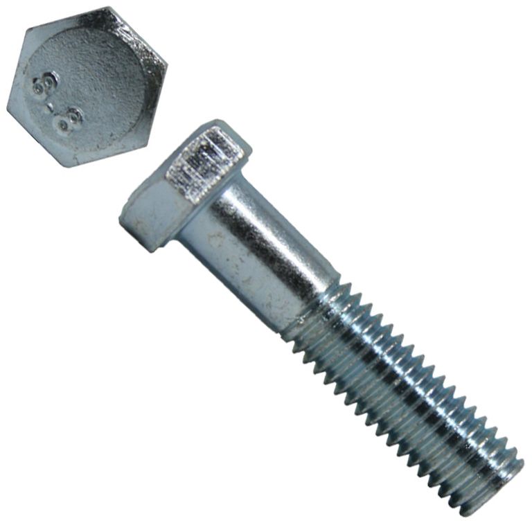 Болт шестигранный М8х35 ГОСТ 7796, класс прочности 8.8, оцинкованная сталь - фото