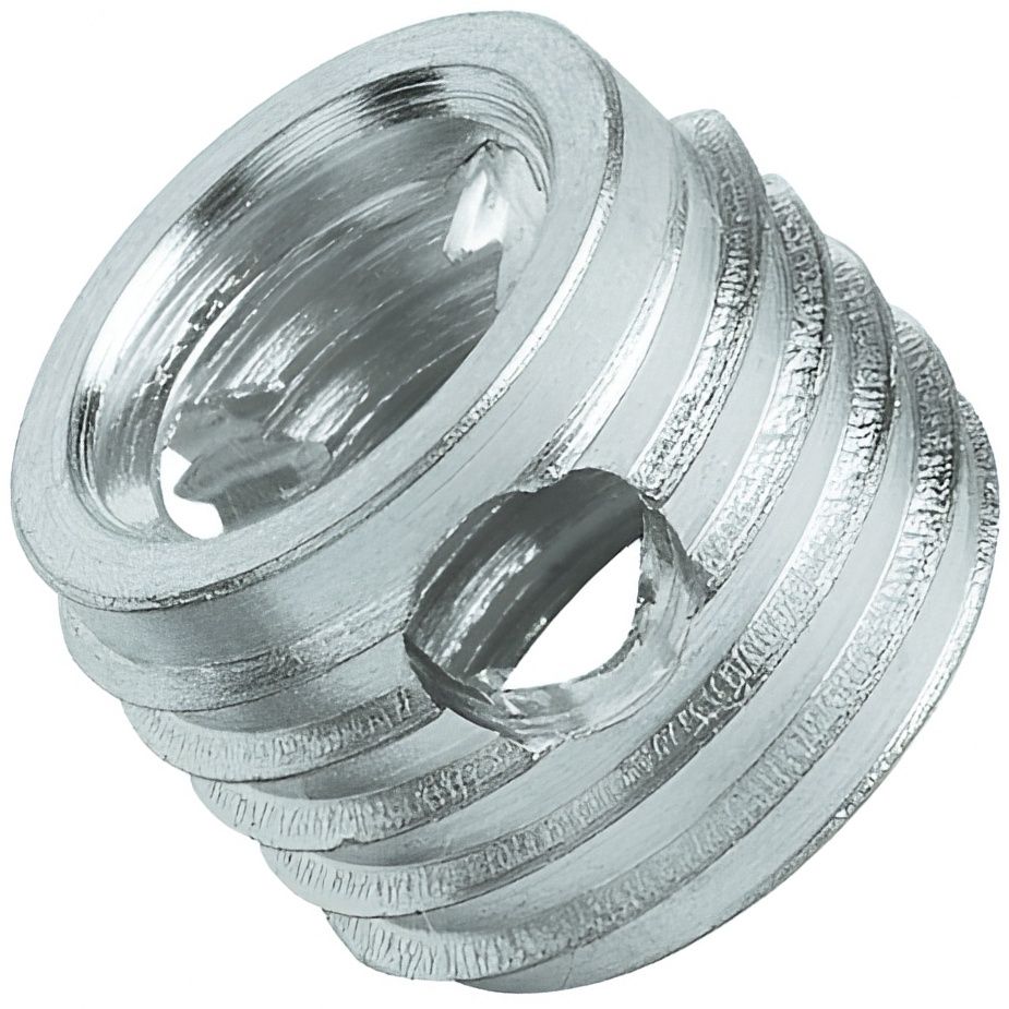 Вставка резьбовая cамонарезная М6х1,25 мм L=8 мм Ensat 88307, оцинкованная сталь - фото