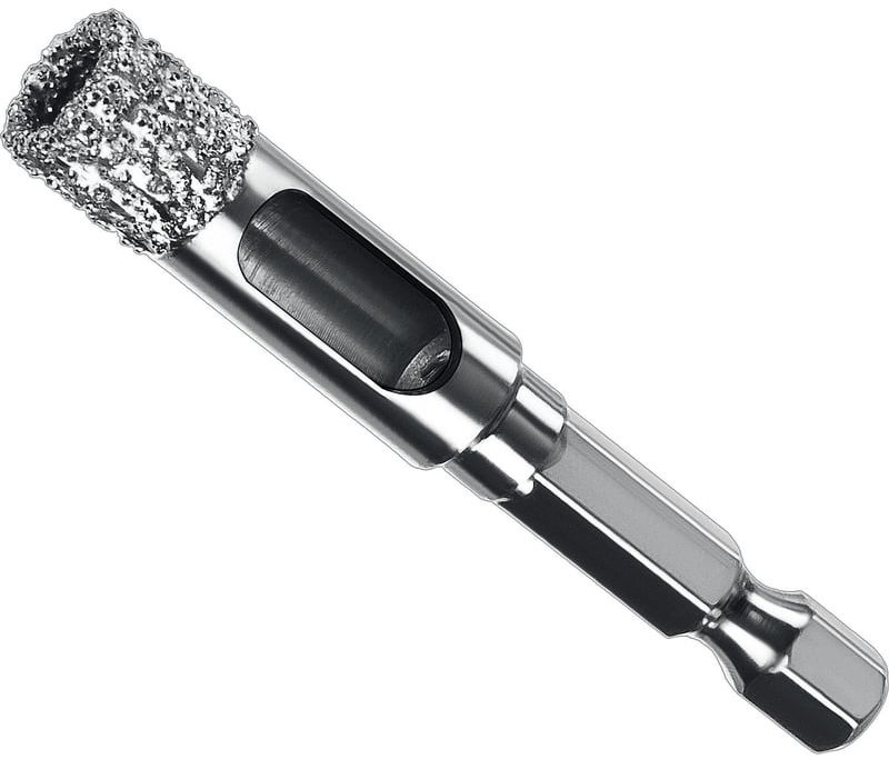 Сверло алмазное трубчатое по керамограниту HEX 1/4" ЗУБР - фото