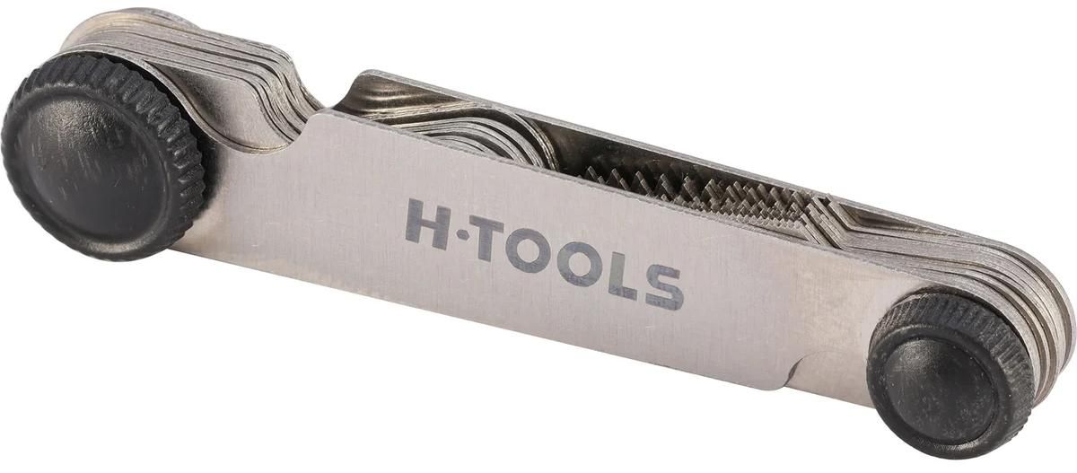 Резьбомер дюймовый UNC 4-64 Tpi, 22 шаблона H-Tools 05001080 - фото
