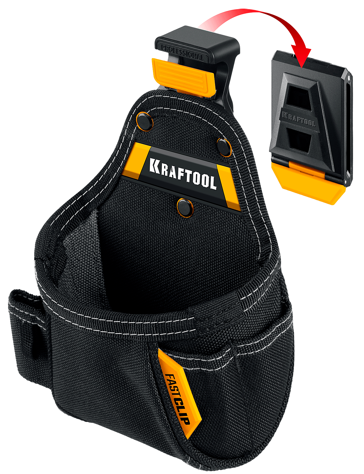 Сумка поясная с креплением FastClip KP- 5 Kraftbuilt Kraftool 38778 - фото