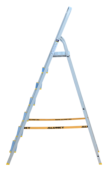 Стремянка анодированная 7 ступеней Алюмет APA7007, алюминий - фото
