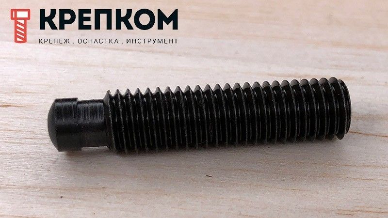 Шпилька-винт стопорная с упорной цапфой и внутренним шестигранником DIN 6332 IS, оксидированная - фото
