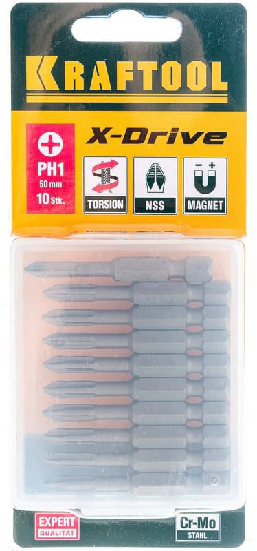 Набор торсионных бит PH X-Drive Expert Kraftool - фото