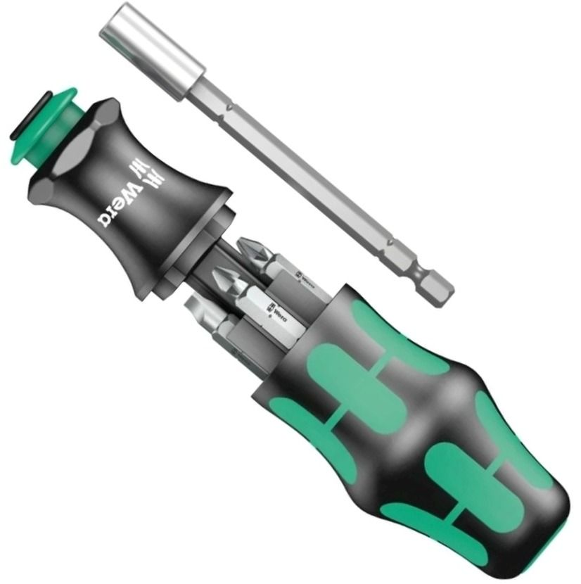 Отвертка с битами Wera Kraftform Kompakt 28 WE-134491, 7 предметов - фото