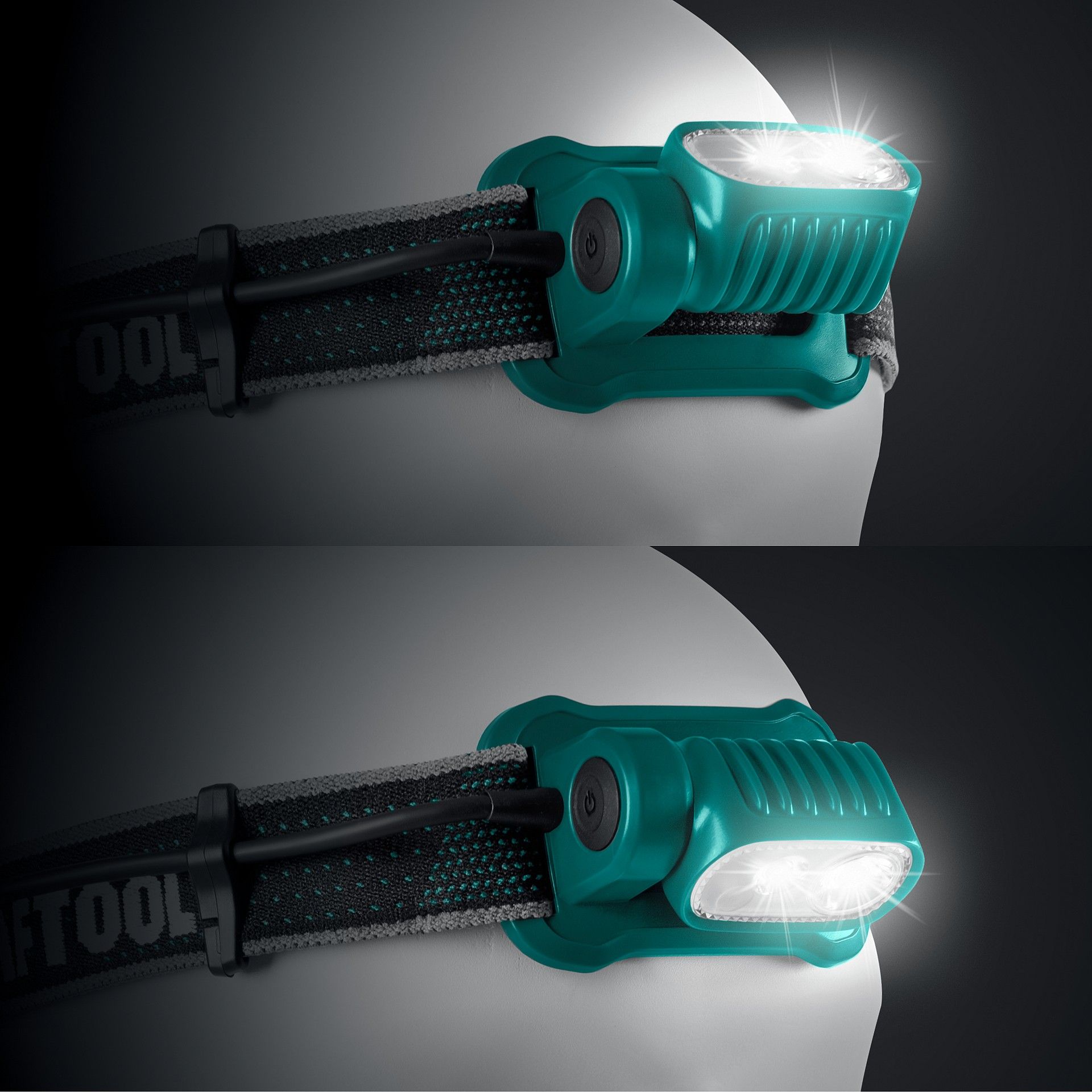 Фонарь налобный аккумуляторный, 500 лм, 5 режимов, 1000мАч, 3ААА KH-10 Hybrid power Kraftool 56452 - фото