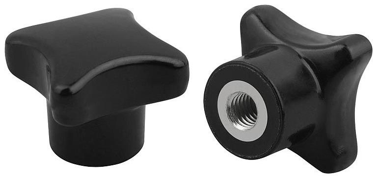 Ручка крестообразная М12 K63 DIN 6335 тип K, пластик - фото