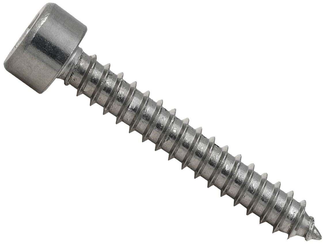 Изображение товара Саморез с цилиндрической головкой 6,3х16 мм арт. 9051 (DIN 912), нержавеющая сталь А2