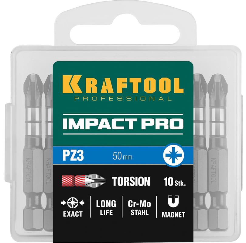 Набор ударных бит PZ Impact Pro Kraftool - фото