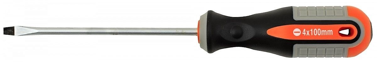 Отвертка шлицевая SL4х100 мм Ombra ROUND GRIP 750410 - фото