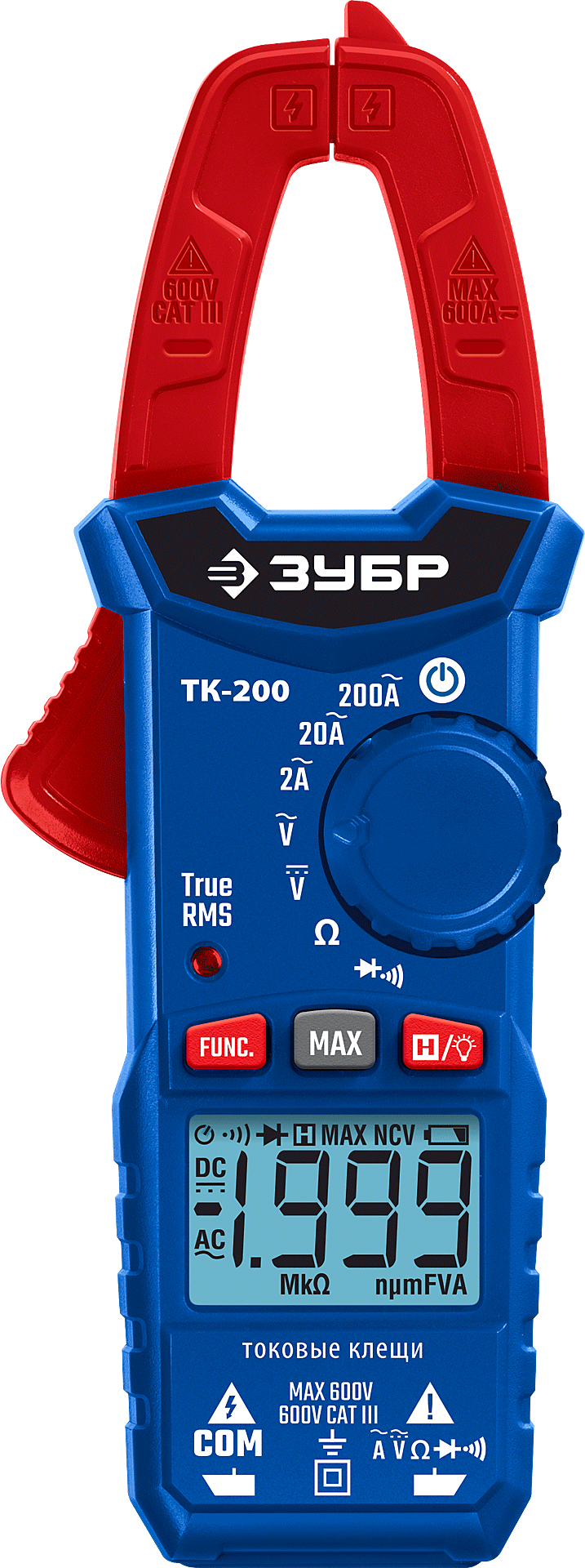 Клещи токовые цифровые ЗУБР ТК-200 59828 - фото
