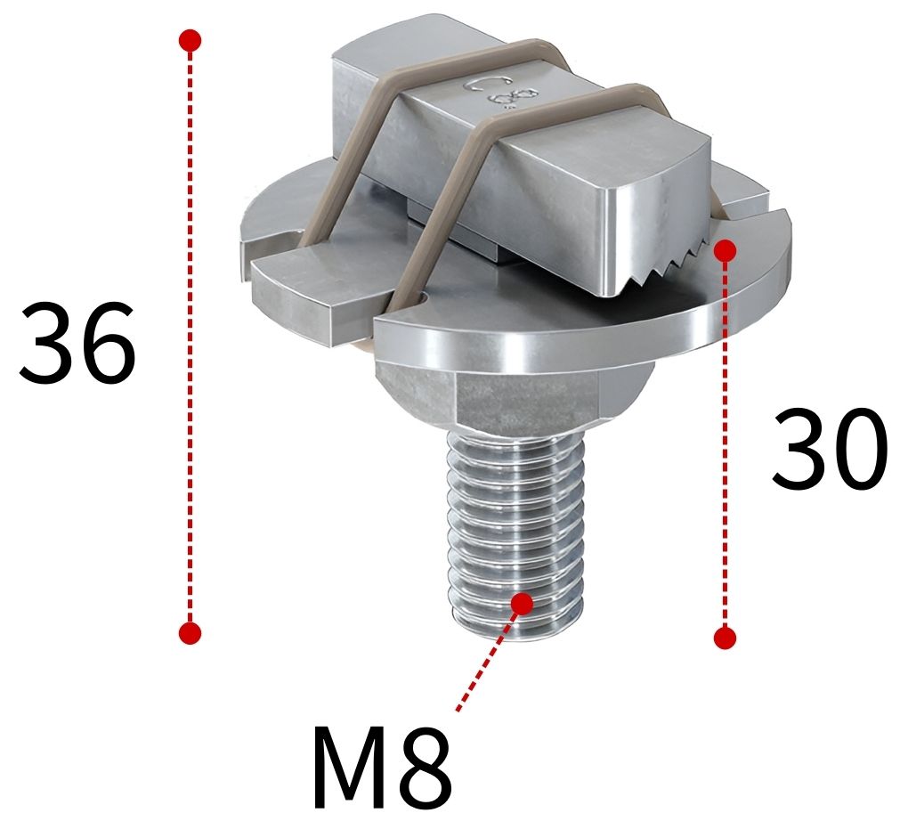 Болт Т-образный для монтажной системы FUS и MS Fischer FHS Clix S М8х30 020914, оцинкованная сталь - фото