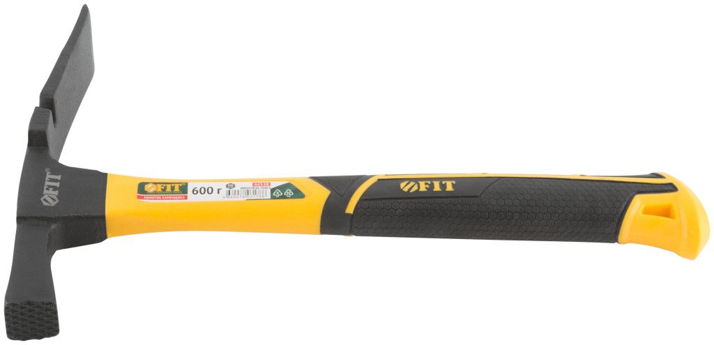 Молоток каменщика с фиберглассовой рукояткой 600 гр FIT Профи 44538 - фото