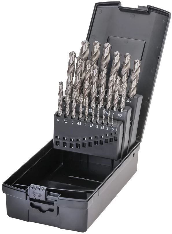 Набор сверл по металлу 1-13 мм HSS-G Terrax by Ruko A214215RO, 25 шт - фото