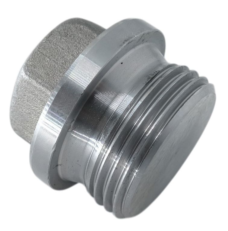 Пробка-заглушка G 1 1/2" с шестигранной головкой и фланцем DIN 910, сталь без покрытия - фото