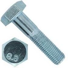 Болт шестигранный М10х30 ГОСТ 7796, класс прочности 8.8, оцинкованная сталь - фото
