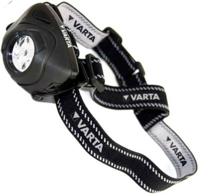 Фонарь налобный светодиодный ударопрочный 3AAA Varta Indestructible Head Light 17730101421М - фото