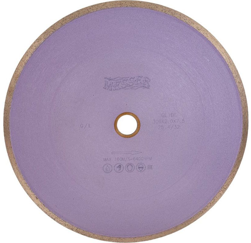 Диск алмазный со сплошной кромкой G/L по граниту, Messer - фото