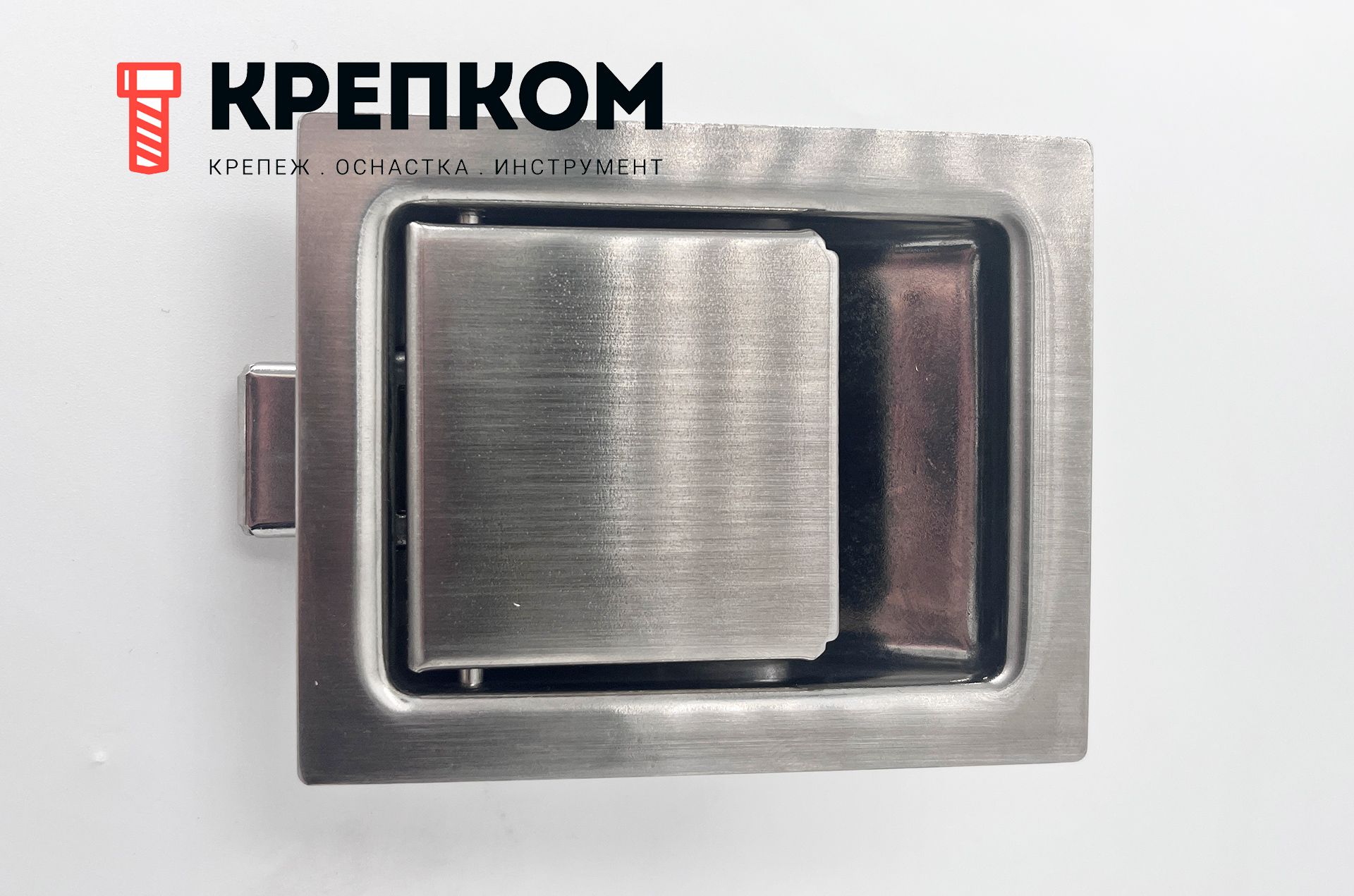 Замок внутренний с защелкой N67C, нержавеющая сталь - фото