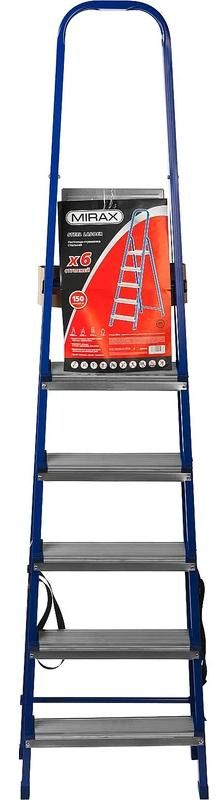 Стремянка 6 ступеней, 121 см Mirax 38800-06, сталь - фото