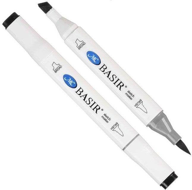 Набор скетчмаркеров 2-х сторонних, 1-7 мм 12 цветов, MC-5600-12 - фото