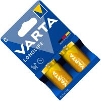 Батарейки щелочные тип C Varta Longlife 4114101412, 2 шт в упаковке