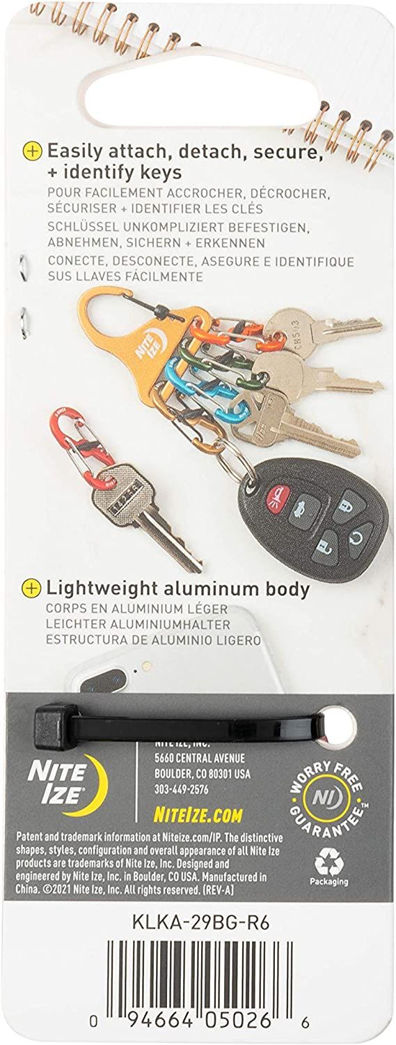 Набор карабинов с блокировкой Nite Ize KeyRack Locker KLKA-29BG-R6, 5 шт - фото