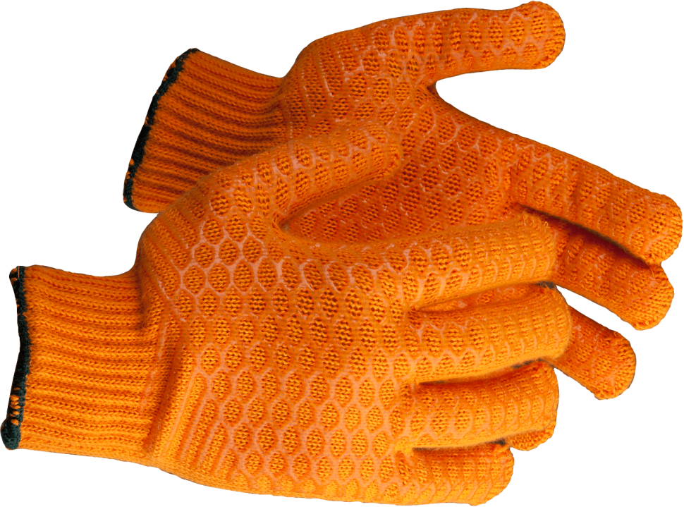 Перчатки трикотажные с противоскользящим двусторонним перекрестным покрытием L-XL ЗУБР Hard 11278-XL - фото