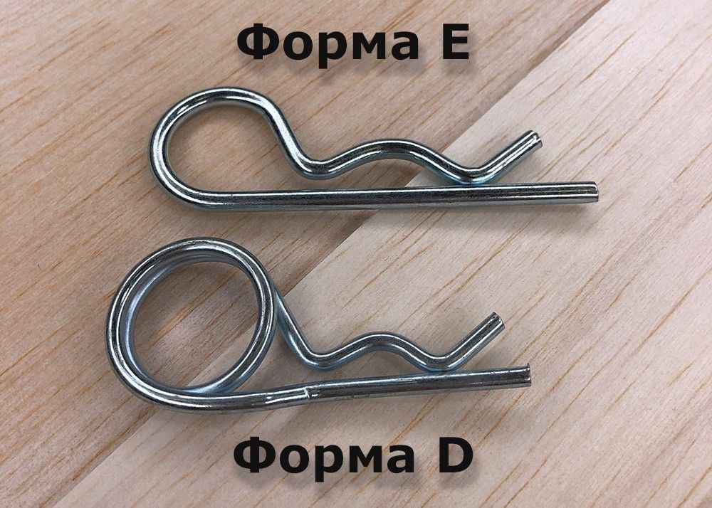 Шплинт 3,5х60 мм DIN 11024 Form E пружинный игольчатый, оцинкованная сталь - фото