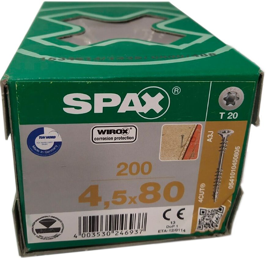 Саморез для полов с потайной головкой T-Star и двойной резьбой, 4-CUT SPAX, покрытие WIROX - фото