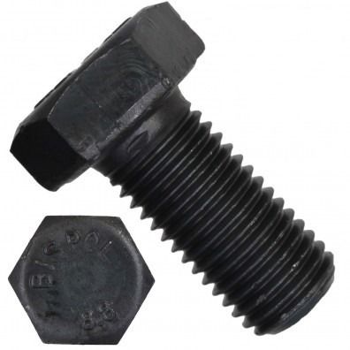 Болт с полной мелкой резьбой М24х2х250 DIN 961 (ISO 8676) класс прочности 8.8, сталь без покрытия - фото