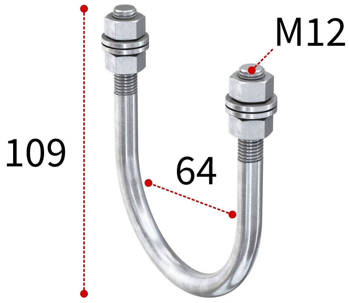 U-образная скоба для тяжелых нагрузок Fischer FMPSU 50 547933, горячеоцинкованная сталь - фото