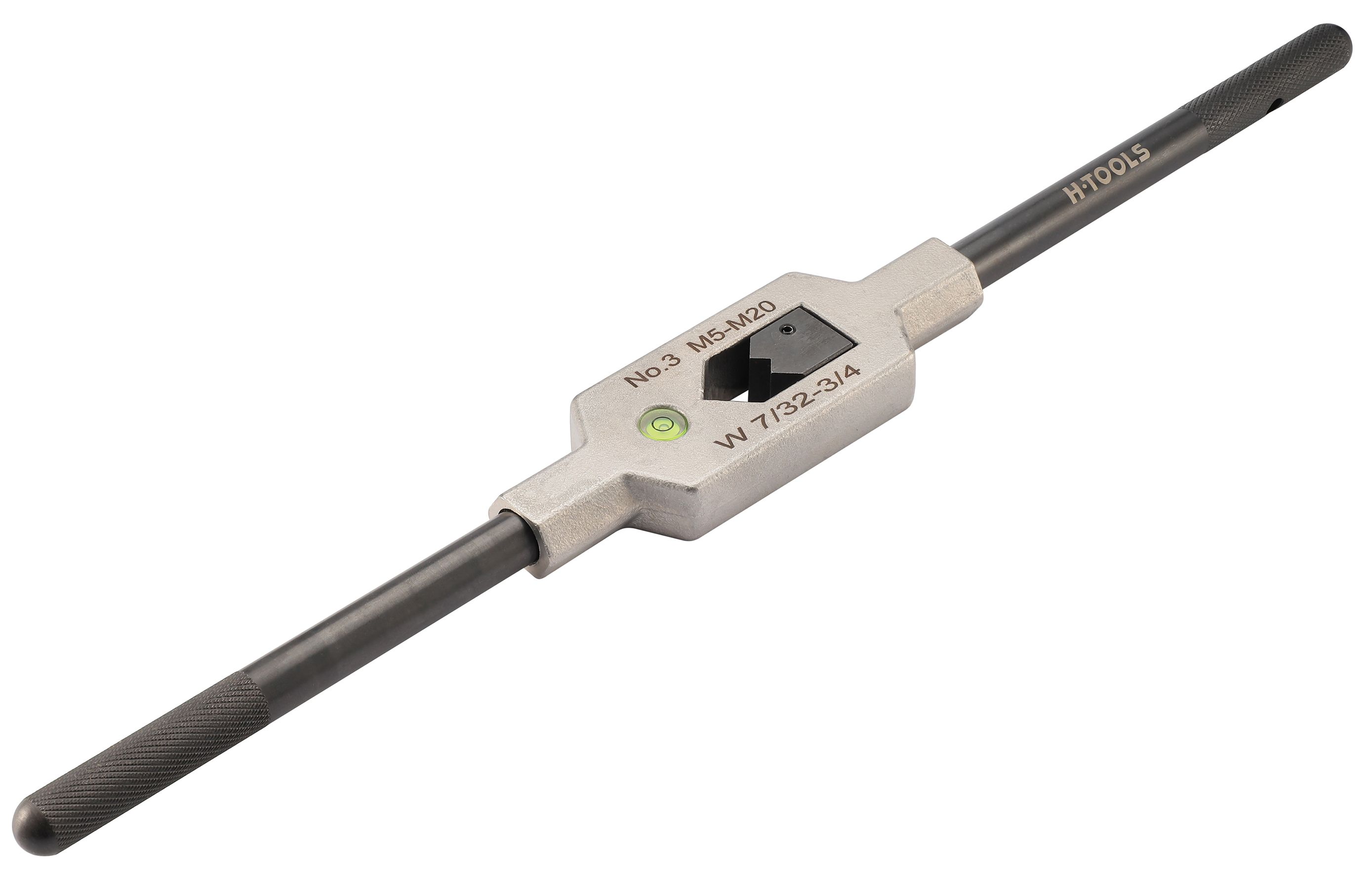 Вороток для метчиков с уровнем №3 M5-M20 (4,9-12,0 мм) 370 мм Inox DIN 1814 H-Tools 08802060 - фото