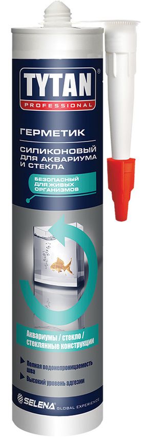 Изображение товара Герметик силиконовый для аквариумов 280 мл TYTAN Professional 74577 бесцветный