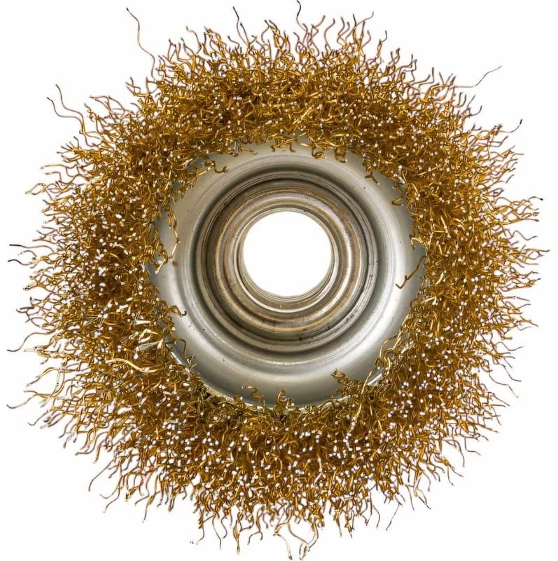 Щетка-крацовка чашечная для УШМ, витая латунированная стальная проволока 0,3 мм Stayer Prof  - фото