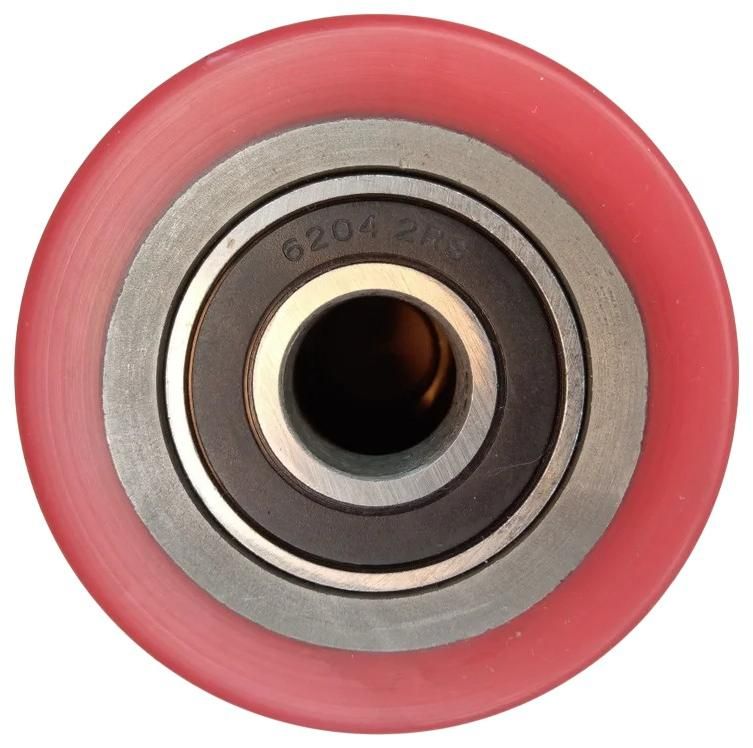 Колесо полиуретановое с подшипником для гидравлических тележек 80х60 мм - фото